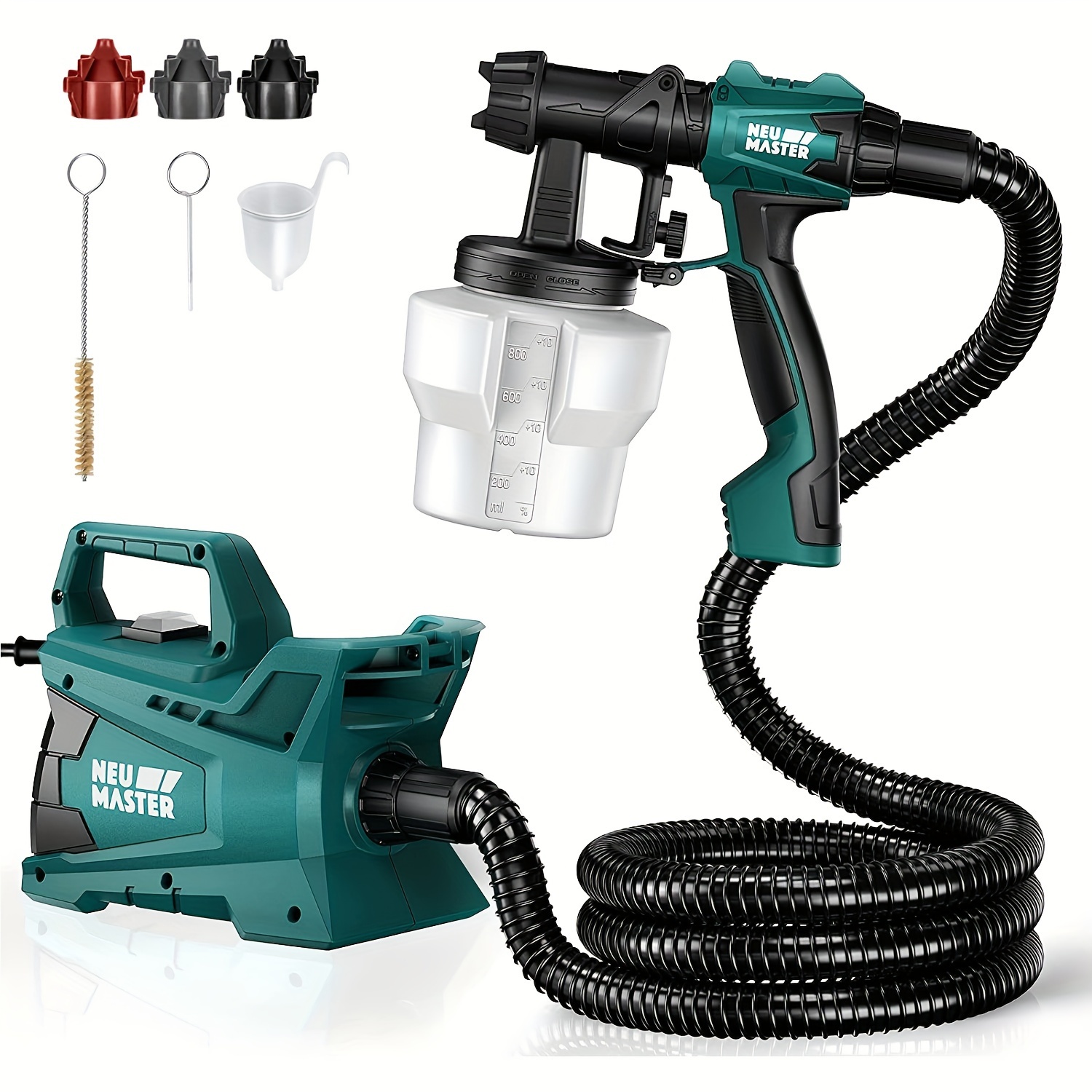 

Neu Sprayer, 600w Hvlp Electric Spray Paint With 6ft Airhose For House Painting, Ceiling, Home Interior And Exterior