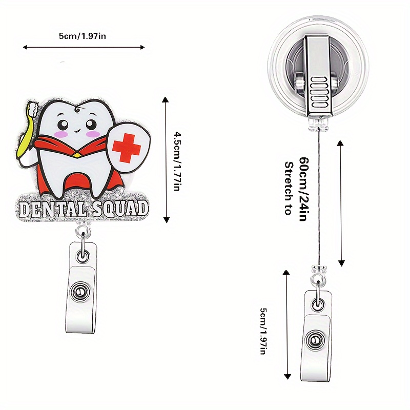 1pc Nurse Retractable Badge Scroll Easy to Pull, with Clip, Cute Funny Badge Reel Gift for Rn LPN Nurse Physician Assistant Medical Staff Teacher