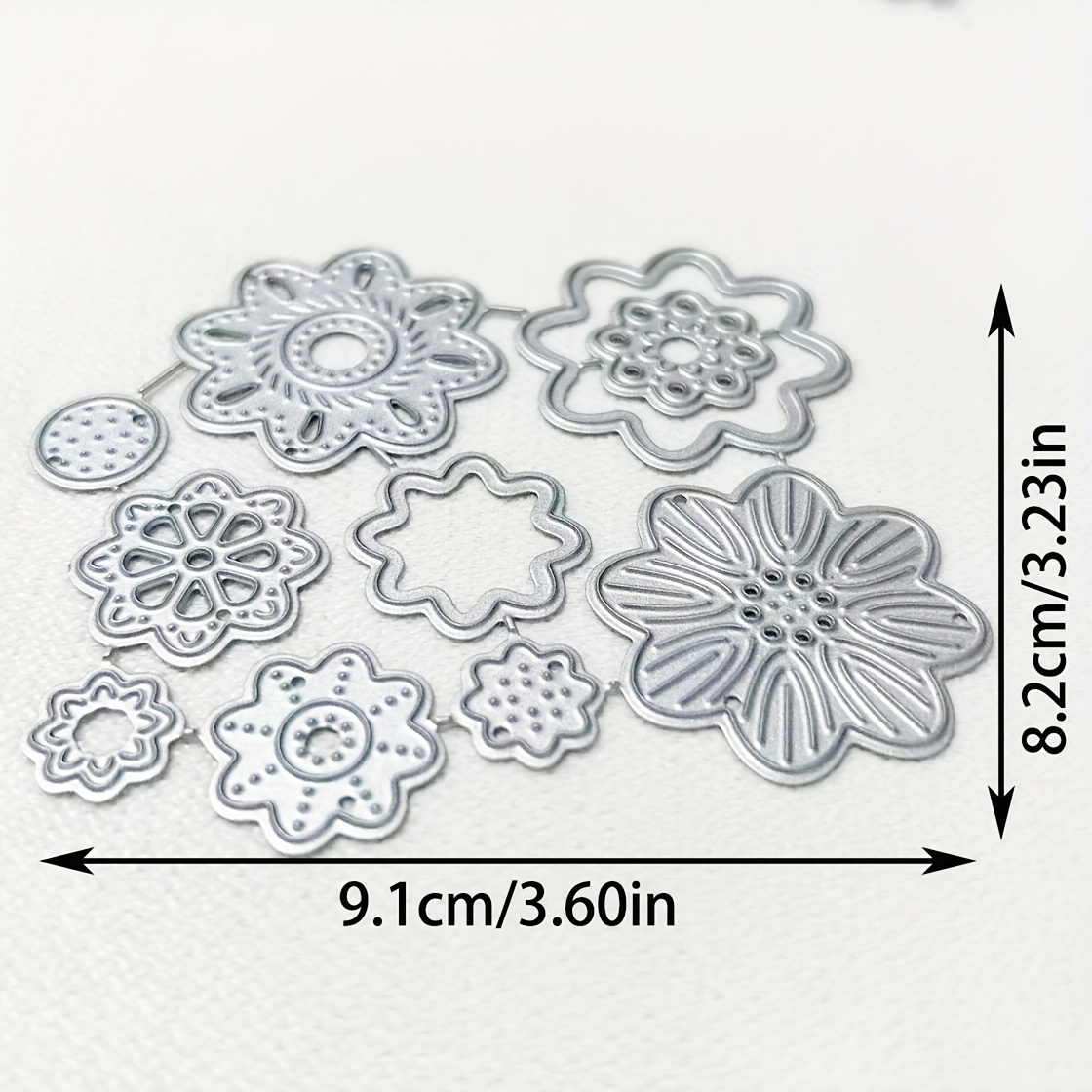 TEMU 1pc Flowers Metal Die Cut, Diy Scrapbooking Embossing Stencil, Handmade Greeting Card Making Metal Cutting Dies, Gift Card Making Tools