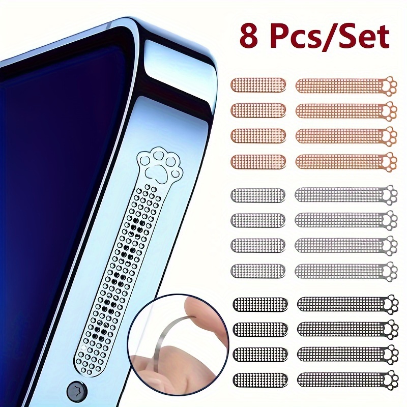 

8pcs Universal Cat Phone Net Earphone Dustproof Metal Net Suitable For Iphone 12/13/14/15