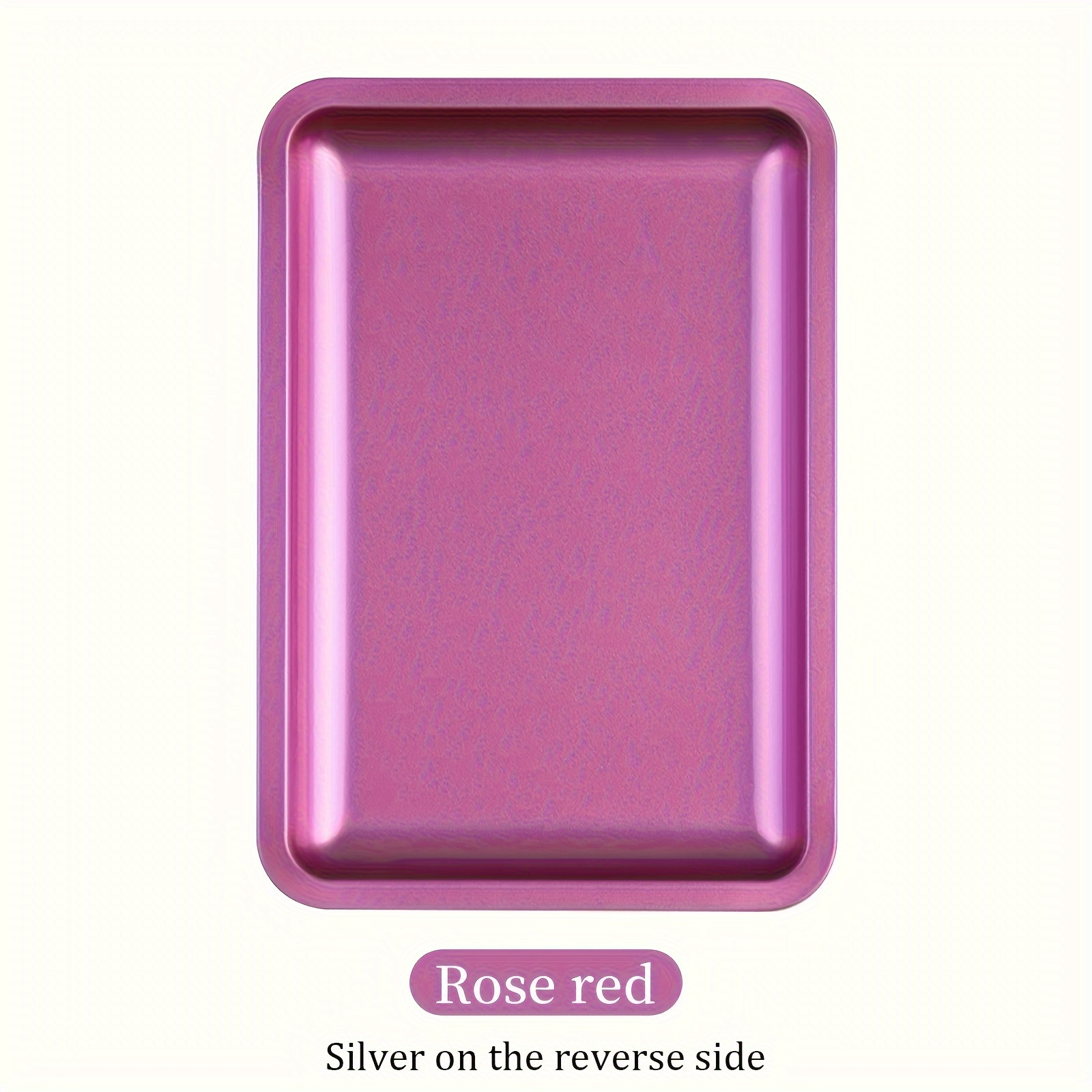 TEMU Desktop Tray Tool Storage Cabinet Decoration Nail Art Stainless Steel Tray Stainless Steel Jewelry Tray Decorative Jewelry Board Home Jewelry Tray Golden Storage Box