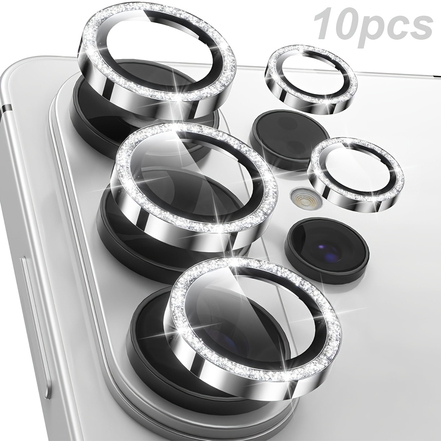 TEMU Confezione da 10 protezioni per lenti specifiche per Samsung Galaxy S26 Ultra | Anello in metallo indipendente 5 volte pi羅 resistente con vetro