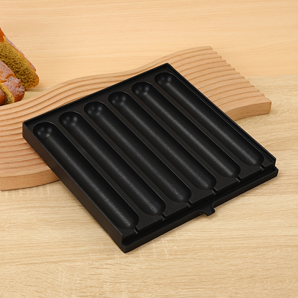 

1pc Aluminum 6-slot Hot Dog Griddle - Sausage Grill For , Night Markets, Food Stalls, Bbq Events - Easy Clean Commercial Grilling Accessory