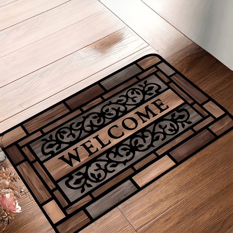 1pc Welcome Mat, Machine Washable Doormat For Entryway, Bedroom, Kitchen, And Bathroom Multi-use Decorative Floor Mat