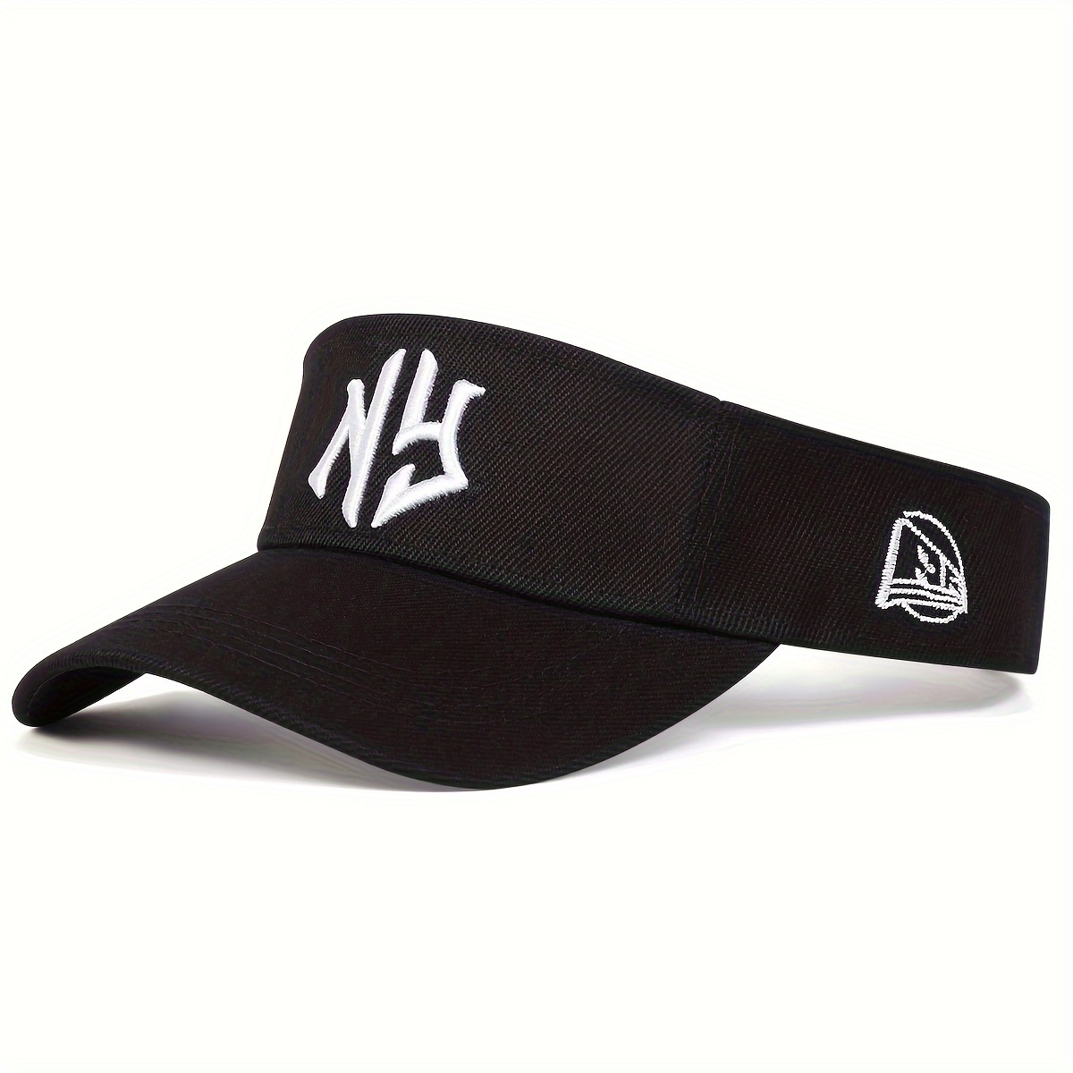 Ar Men's Ny Letter Empty Top Hat Outdoor Sports Hat Adjustable Sun Hat Casual Cap Suitable For Spring Autumn Travel Beach Vacation