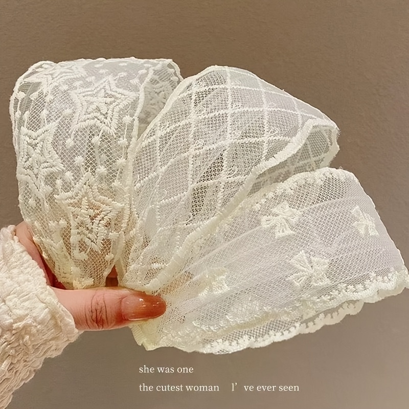 TEMU 1/3 pièces Bandeau large en dentelle haut de gamme, et simple, pour femme et accessoires de cheveux de fête
