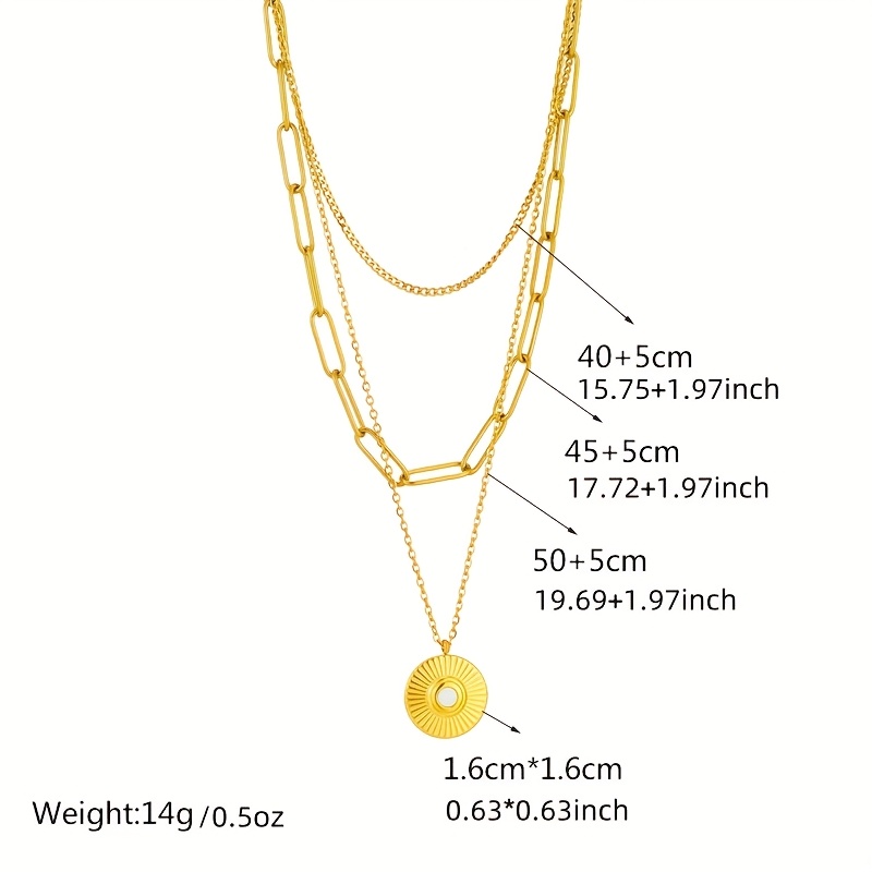 Women's Exquisite Golden Necklace, Elegant Layered Design
