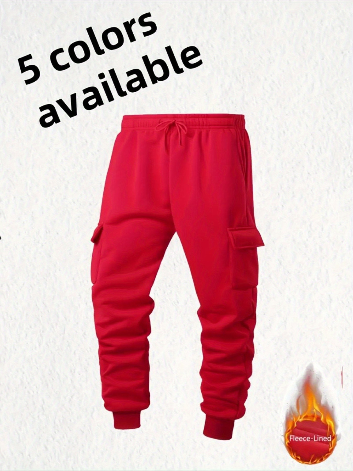 Jogger Homme Polaire Chaud Pantalon de sport long décontracté pour homme, une seule pièce, joggers de couleur unie, pantalon long élégant, pantalon de sport à cordon élastique, pantalon de couleur unie décontracté d