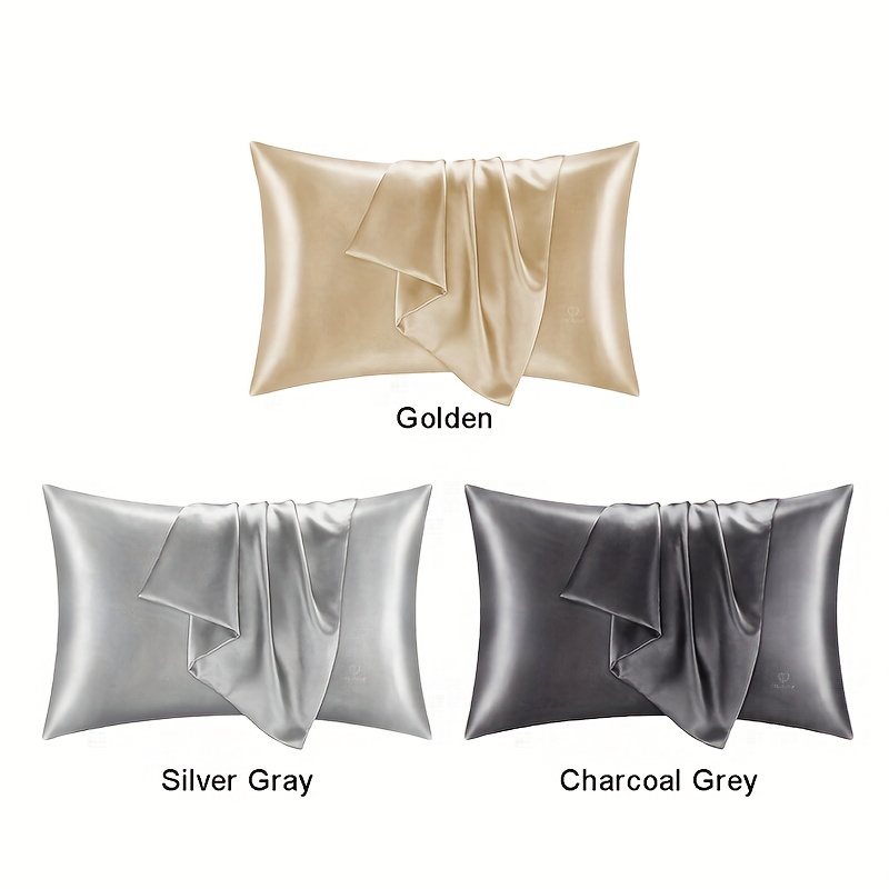 1pc luxury satin pillowcase for hair skin   pillowcase ultra   pillowcase with envelope closure machine washable details 1