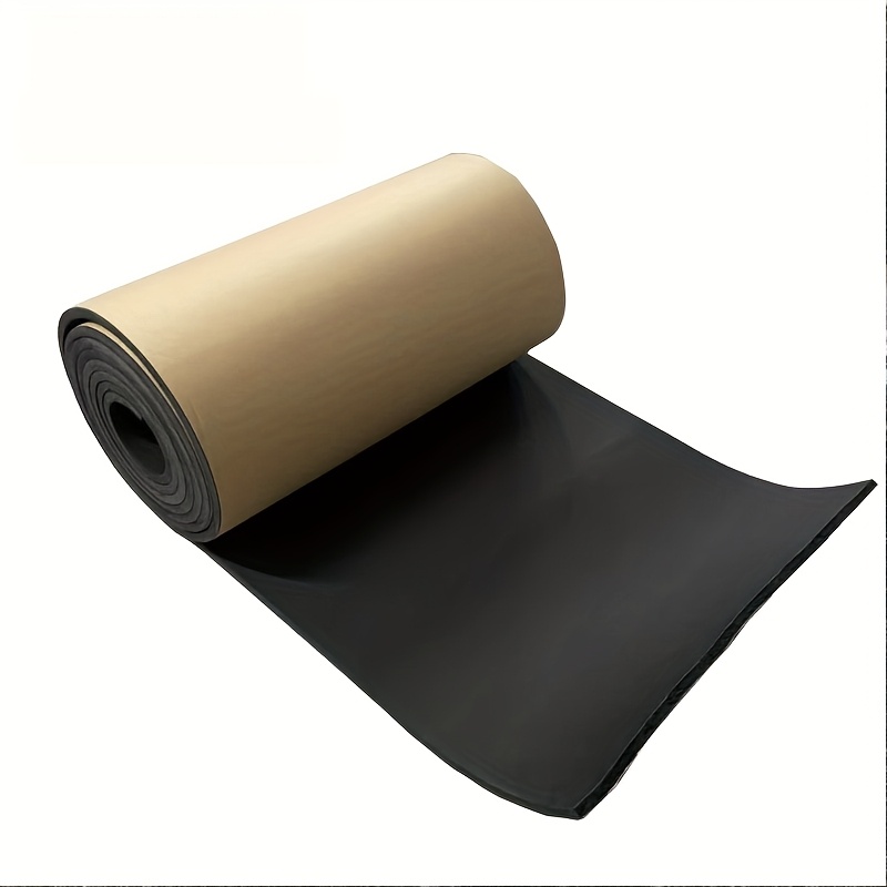 Image of 1 Roll High-density Black Foam Tape For Soundproofing And Insulation, 0.24" X 12.2" X 59", 6mm Thick Neoprene Adhesive Noise Reduction Pad, Durable And Flexible Acoustic Treatment For And Homes