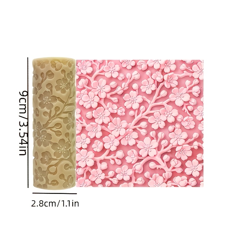 TEMU 1pc Cherry Texture Embossing Roller - Cherry Texture Tool For Ceramic, Pottery, Sculpture, Weaving, Jewelry Making, And Art Design, Craft