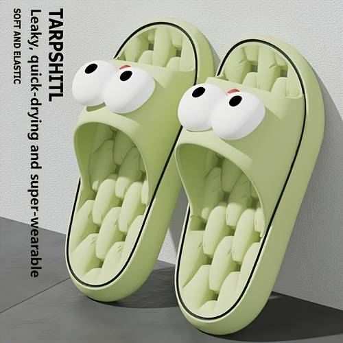 papuci unisex eva moi, sandale papuci confortabile pentru interior/exterior, potrivite pentru vaduit și duș, cu design texturat antiderapant, părți superioare mobile rotative cu mari drăguți și neobișnuiți, cu design de drenaj, încălțăminte stilată, design , disponibile în mai multe