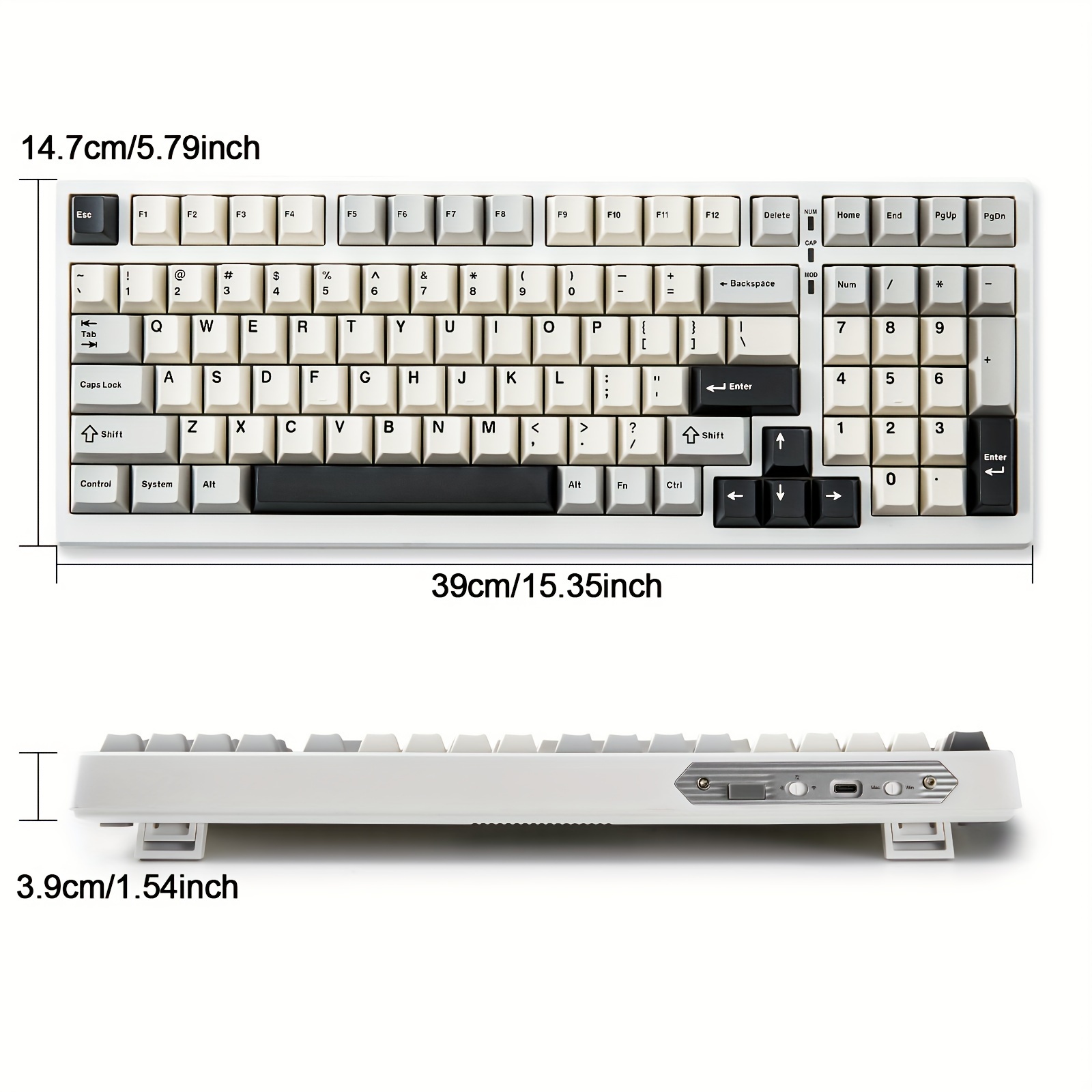 yz98 white gasket mechanical keyboard 99 key hot - Temu