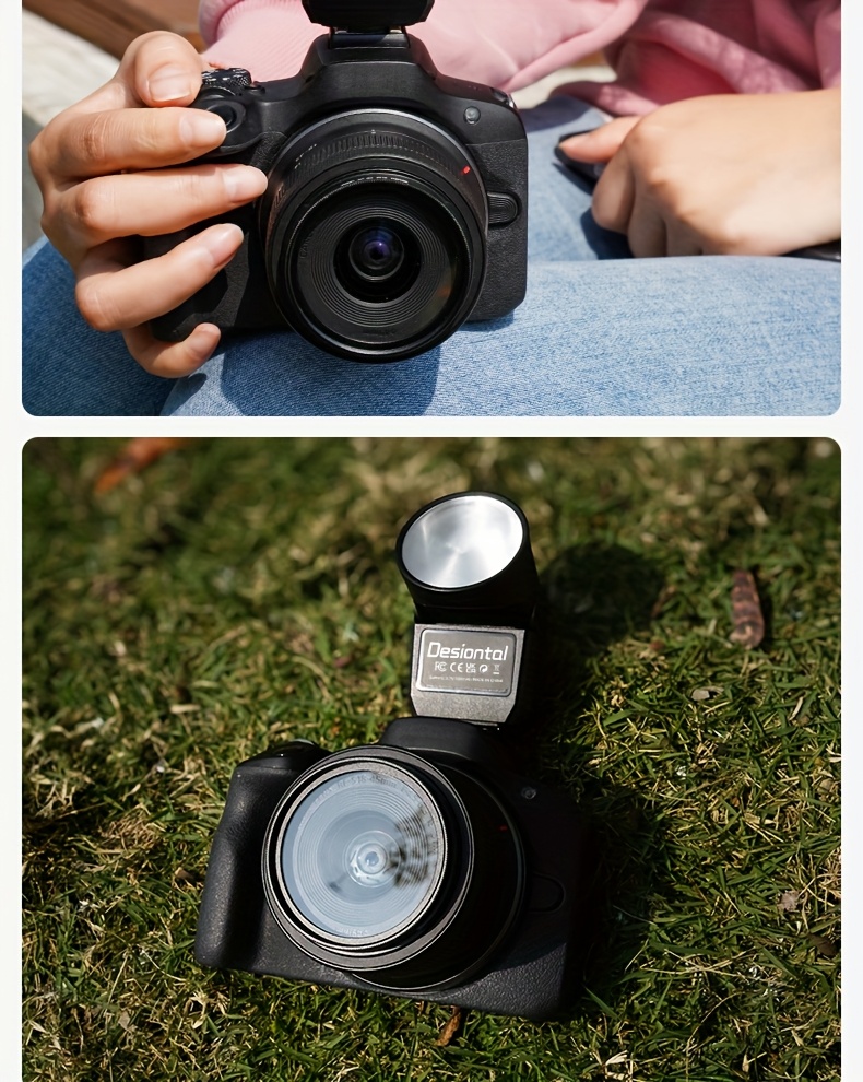 flash portatile per fotocamera mini   f02 con batteria li-ion integrata e ricarica usb-c per fotocamere  , sony, nikon, fuji,   e    . (riflettore universale) Dettagli dell'articolo 14