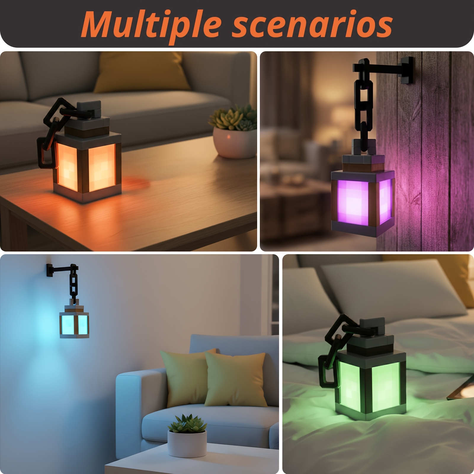 Smart Pixel Lamp with 16 Colors and Remote Control