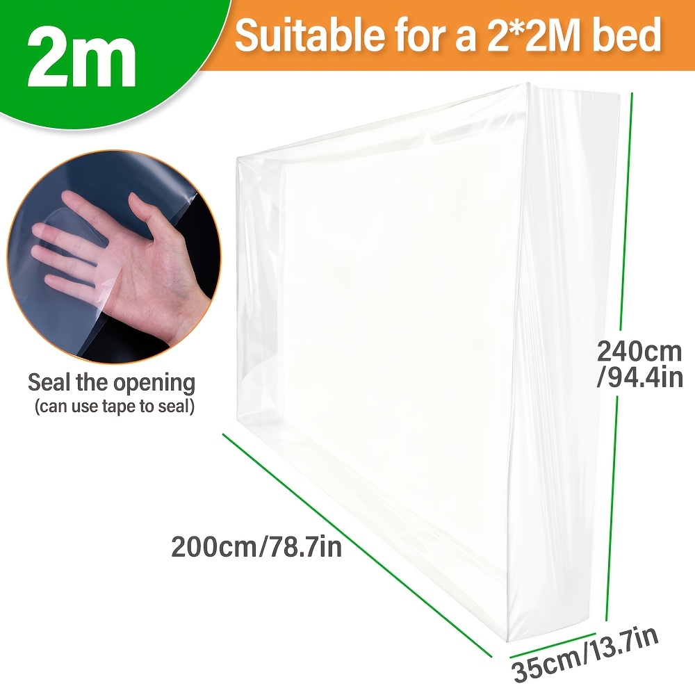 TEMU 1 pièce Housse de matelas Sac de rangement pour matelas, pour chambre, dortoir, maison, Sac d'emballage pour matelas à double couche 8, Sac en