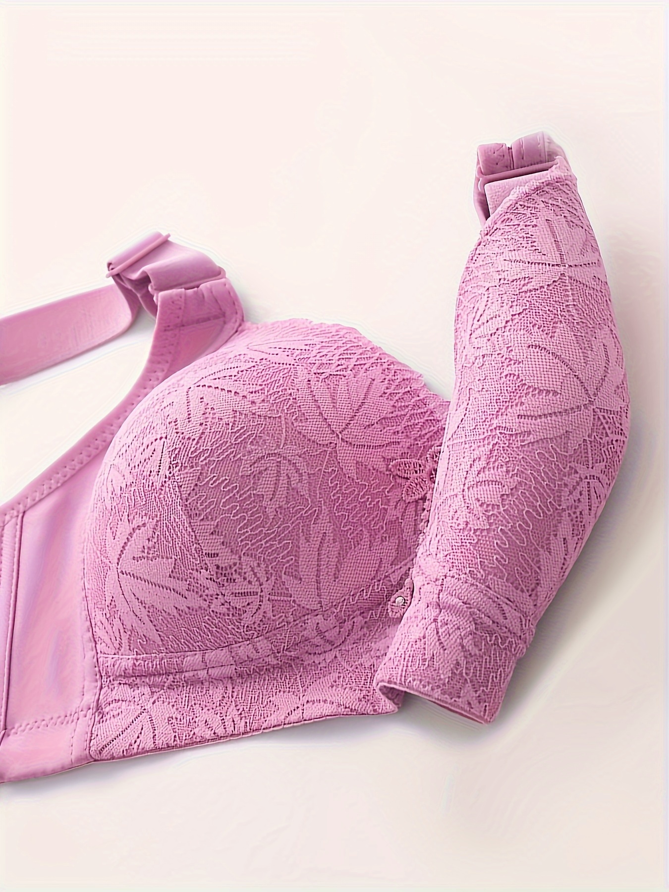 3 pack esselegance womens bralettes adjustable full coverage solid color nylon knit no steel bands non removable pads ladies underwear pajamas details 2