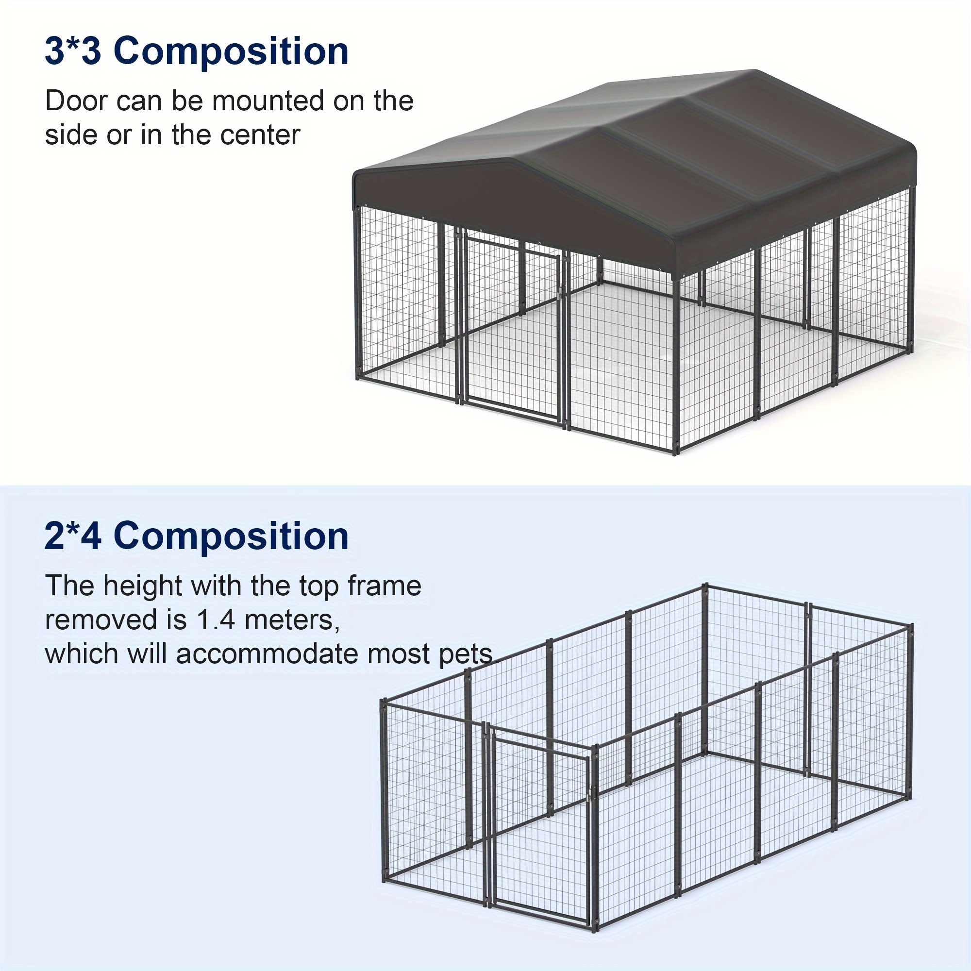 Dog Cage Kennel 10' ' X 7.75' Dog Crates Large Dogs Temu
