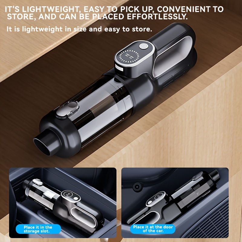 Suitu Car Vacuum Cleaner with Super Powerful Suction, Rechargeable Handheld Large Power Cordless Vacuum Suitable for Home and Auto Use