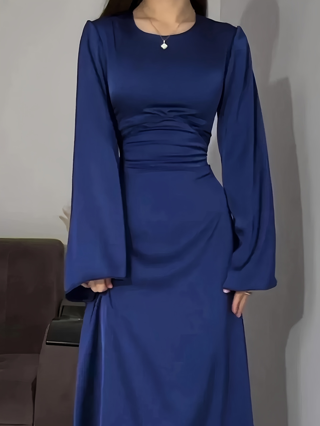 knee length dresses for ladies Liabella Long Tattered Tiers Dress, Silver  Evie Lou