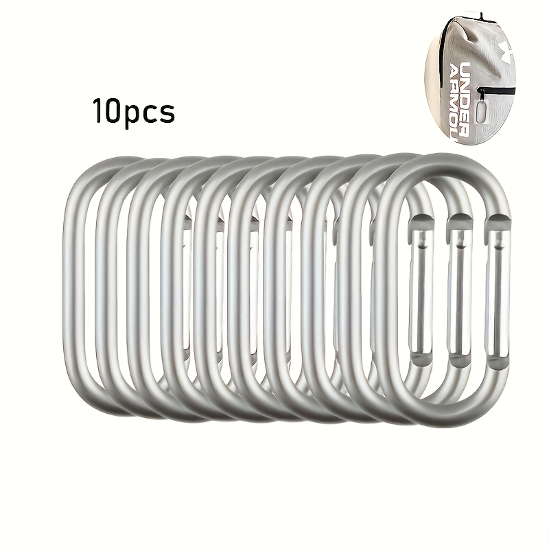 TEMU GOXAWEE 10 pz Ganci a U Accessori per Sport Clip di Bloccaggio per Chiavi e Accessori per Essenziali da Viaggio Ganci per Portachiavi Ideali per