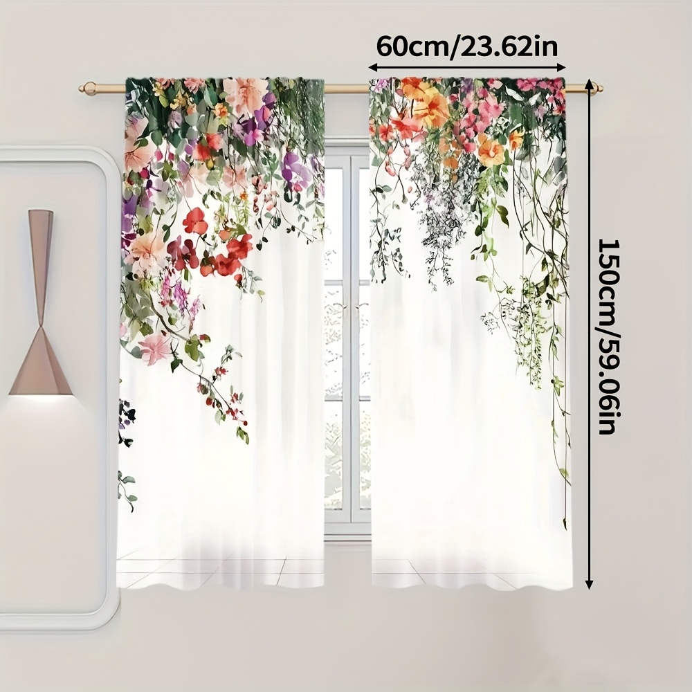 TEMU 2 pezzi, Tende&Finestra 1 Poliestere (senza , Nessun , Nessuna Batteria) Regali per Decorazione Soggiorno & Cucina