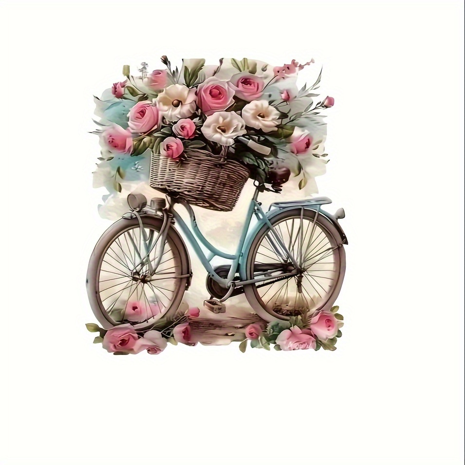 

1pc Pastel Style Bicycle Sticker, Suitable For T-shirts, Jeans, Pillows, Jackets