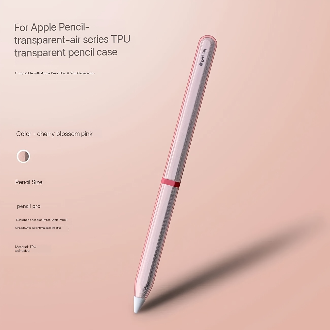 TEMU Suitable For Pencil Pro And Pencil Protective Case, Anti-slip Additions, For Ipad, Tpu Material Enhances Writing Experience, Protective Cover