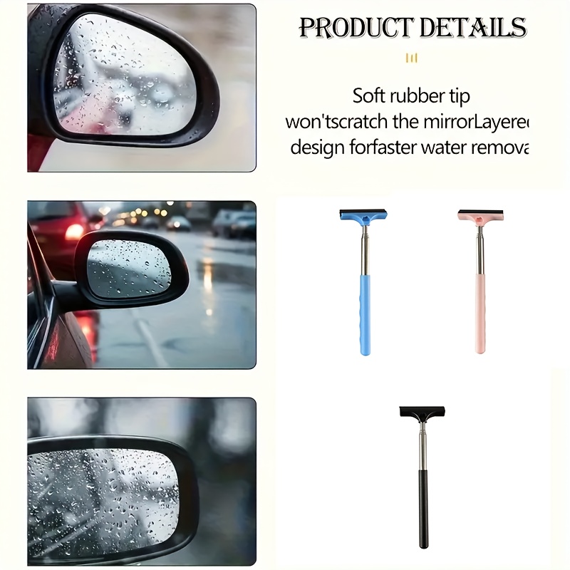 Portable Adjustable Car Window Cleaner, No Battery Required
