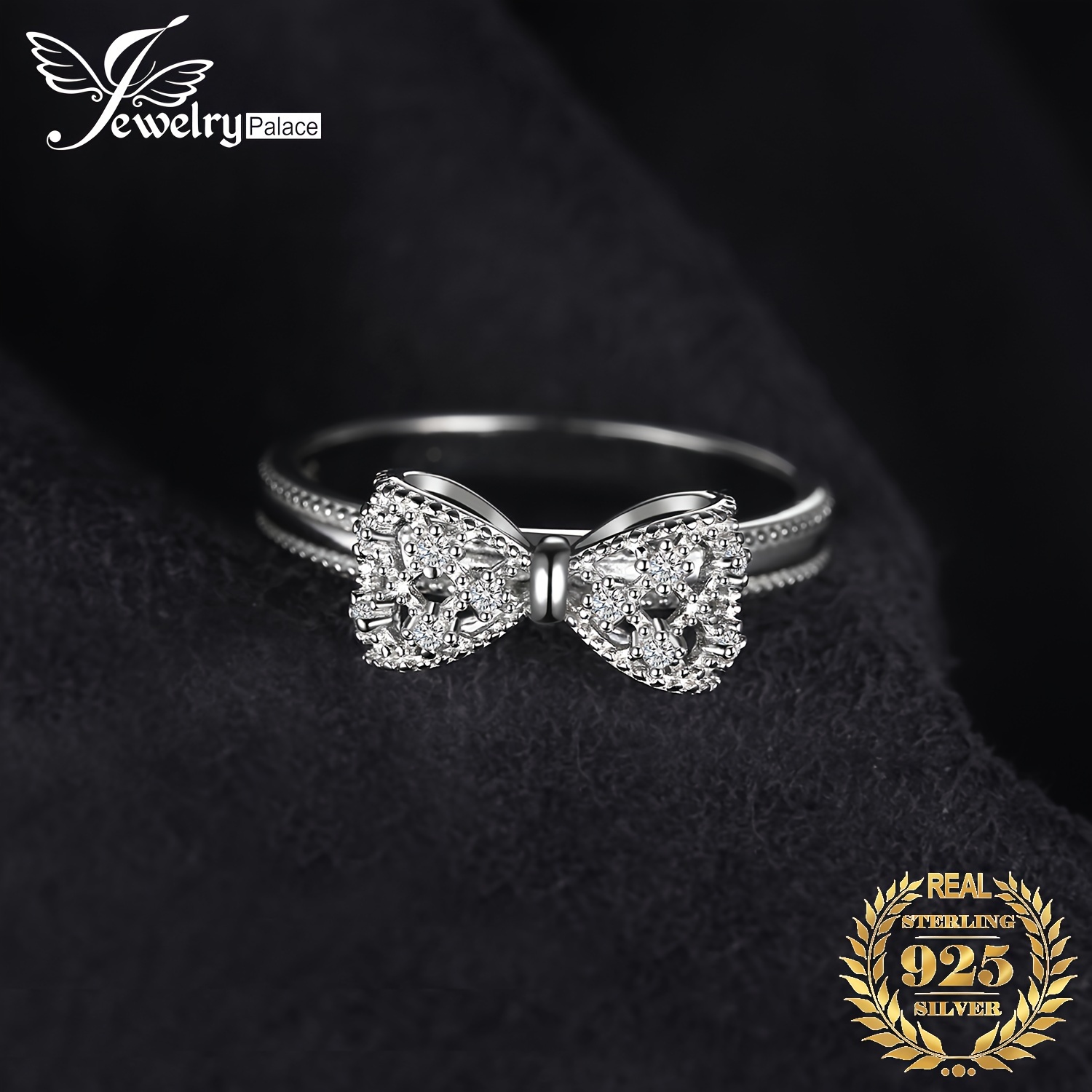 

1pc 925 Sterling Silver Simple And Elegant Bowknot Design Cz Decor Silver Ring For Woman For Girl For Dating Gift For Daily Decoration Fine Jewelry