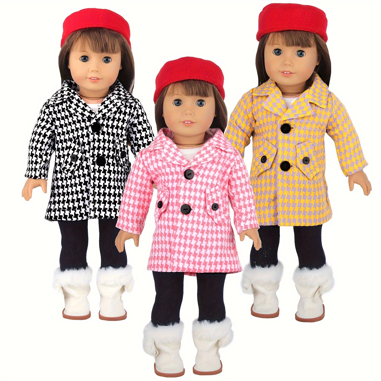 

3- Doll Outfit Set For 18- Doll, , Hat, Pants, Polyester, In , , , &