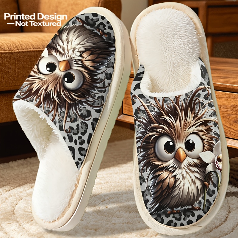 TEMU Printed Design Non-textured 2026 Winter Women's House Slippers Featuring Unique Print Lightweight Casual Indoor Footwear. Perfect Gift For