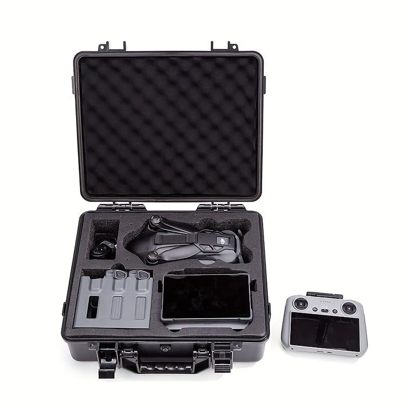 dji   4   storage case scratch resistant durable pvc   protective box with multi functional organizer ergonomic handle secure closure for 3 camera   black   storage case   scratchresistant material Product details 10