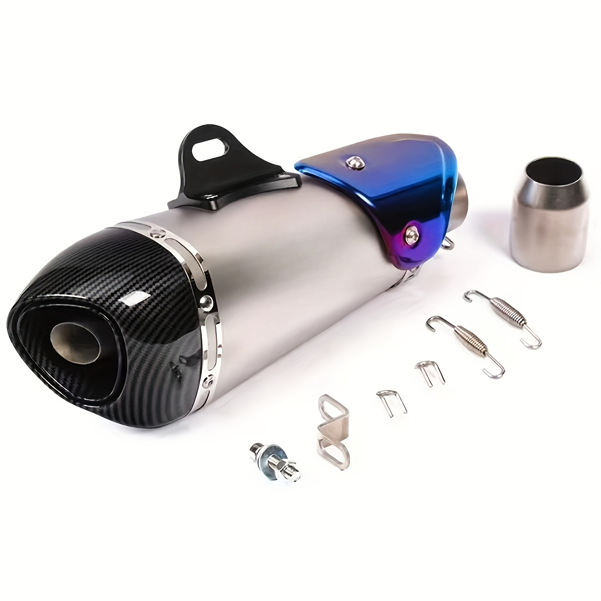 1pc universal   modified exhaust pipe 51mm exhaust suitable for r3 mt07 fz1 r6 r15 zx6r   z900   1000 cbr1000   and most other motorcycles installation use built in db killer details 6