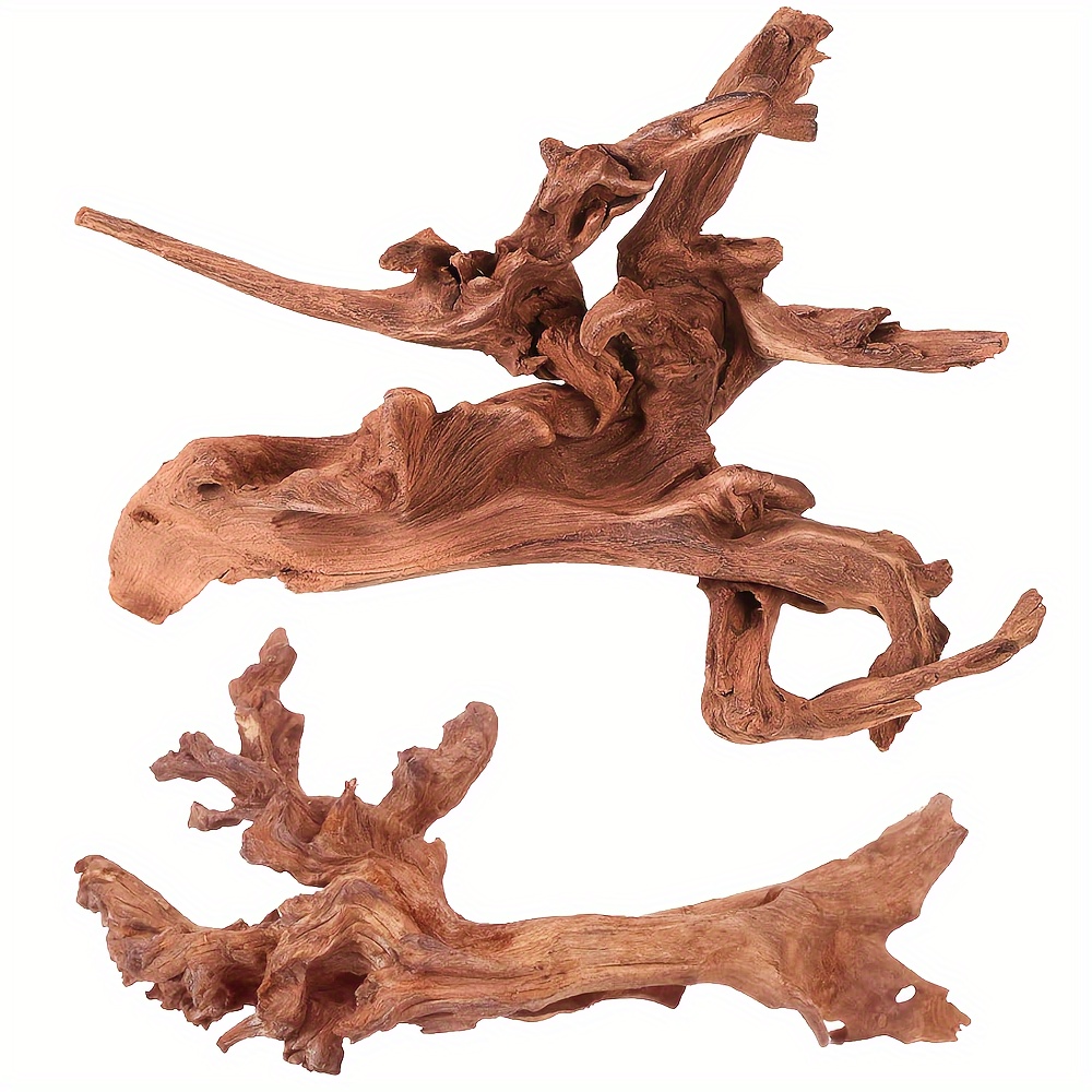 

Natural Sunken Wood Aquarium Decoration For Fish , Reptile Decoration, Size 9-14 Inches, 2pcs Per Pack