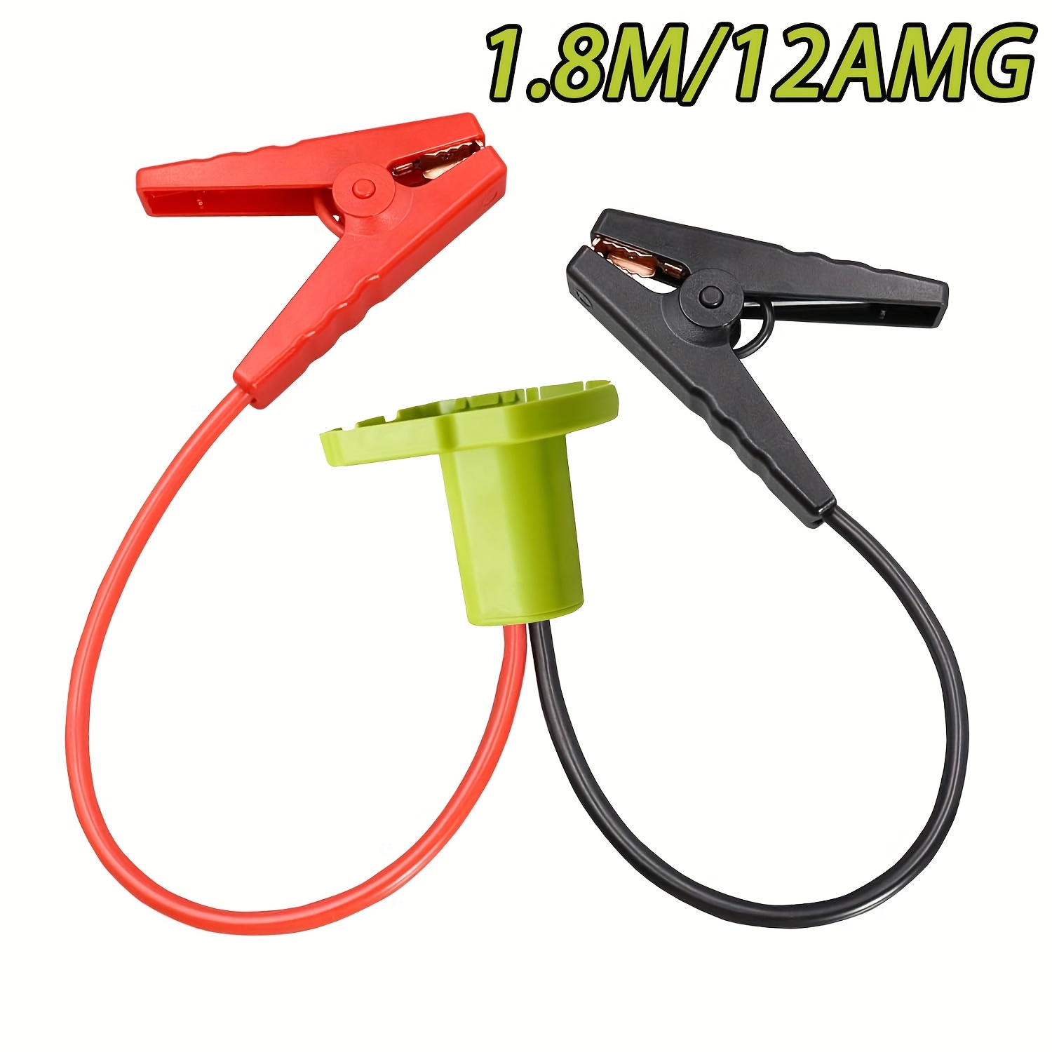 TEMU [ryobi Jumper Cable] Ryobi 18v Battery Compatible Jumper Cable Clamps | 5.9ft 8awg Portable Battery Jumper Starter Automotive Booster Cables For