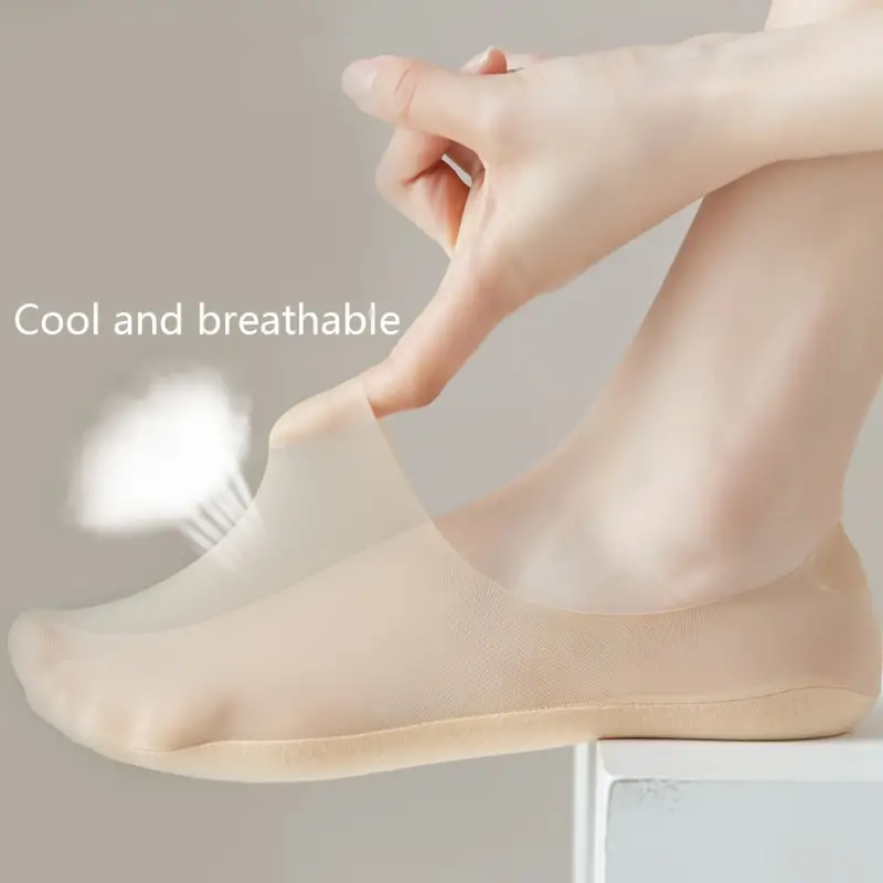 Women's Shallow Mouth Boat Socks Summer Solid Invisible Thin - Temu