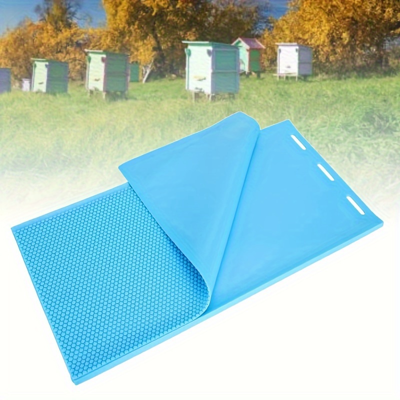 

Beeswax Foundation Silicone Mold Household Handmade Beeswax Nest Base Mold Silicone Foundation Sheet Mold Beekeeping Supplies (blue)