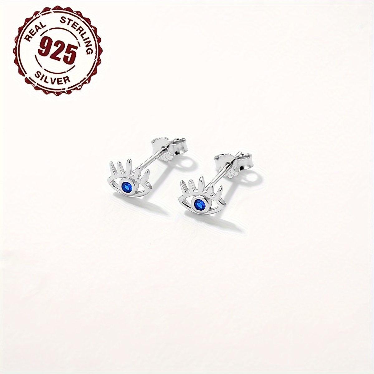 925 Silver Devil's Eye Ear Nails for Dressing or Gift 0.5g