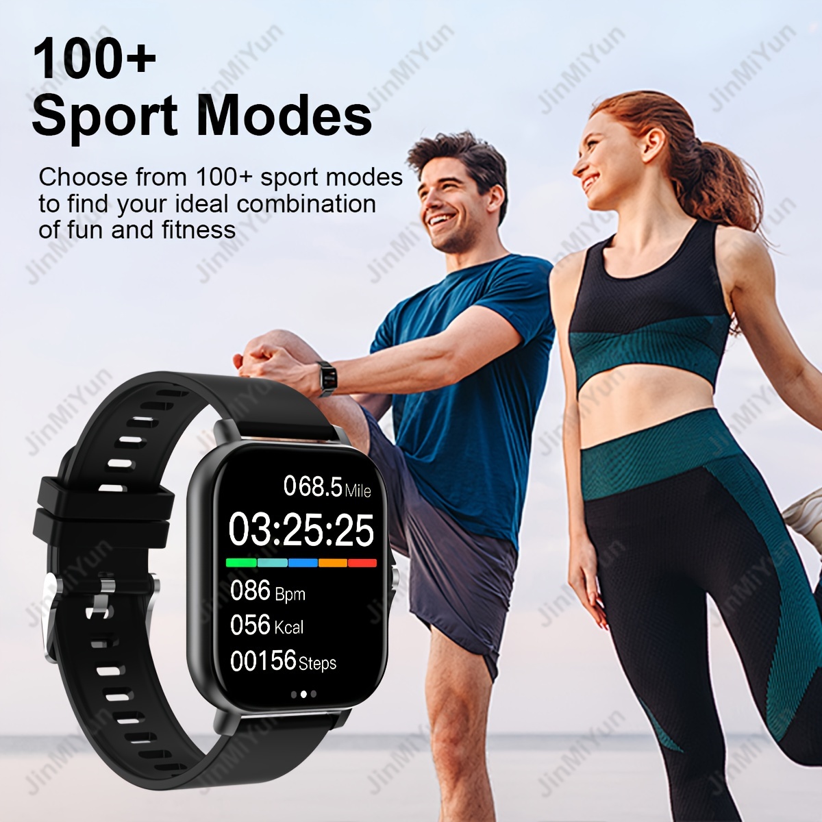 Montre Connectée Sportive Tactile Écran Intégral de 1,83 Pouces pour Hommes et Femmes, Montre Intelligente Extérieure avec Alertes d'Appels/Messages Sans Fil, Modes Sportifs Multiples, Réponse/Composition d'Appels Multifonctionnelle, Photographie à Distance/Lecture de Musique, Journal Sportif et