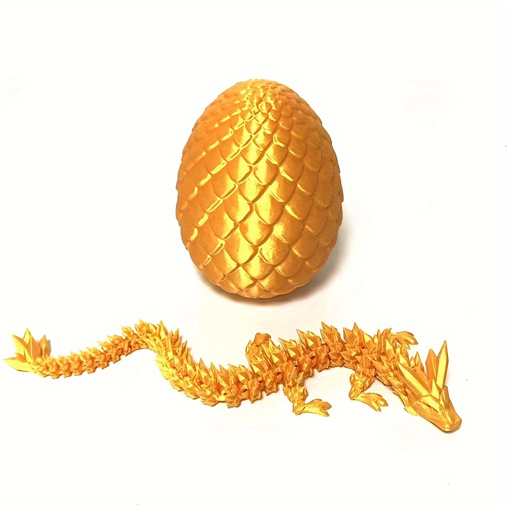 

Cunsieun 3d Printed Articulated Egg And Statue, Plastic Toy, Desk Decoration, No Battery Required For Easter, Christmas, Halloween