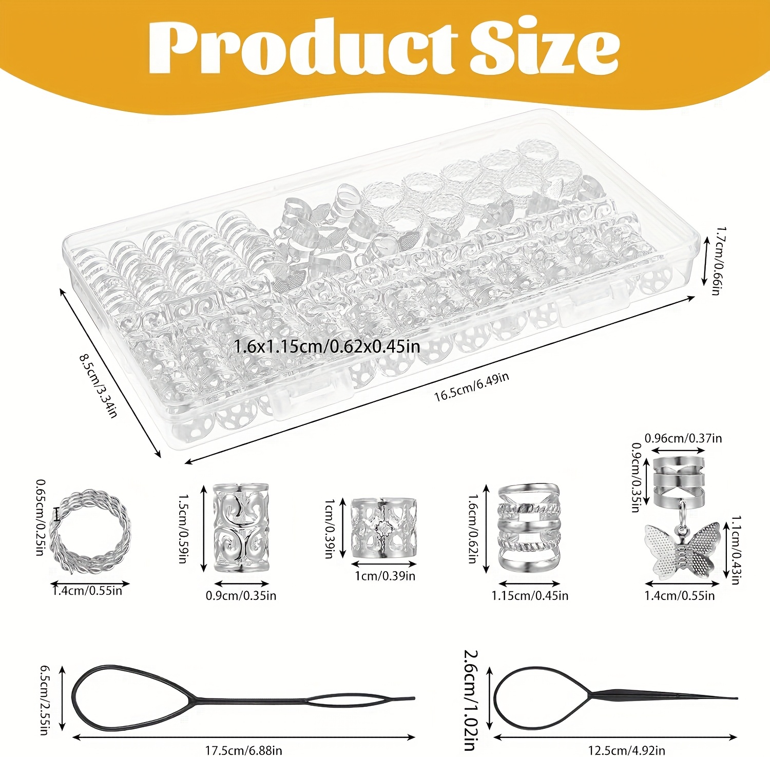 80 шт. набор украшений для дредов, регулируемые алюминиевые манжеты с 2 резинками и плетеными серебристыми бусинами, аксессуары для волос для мужчин и женщин подробные сведения 3