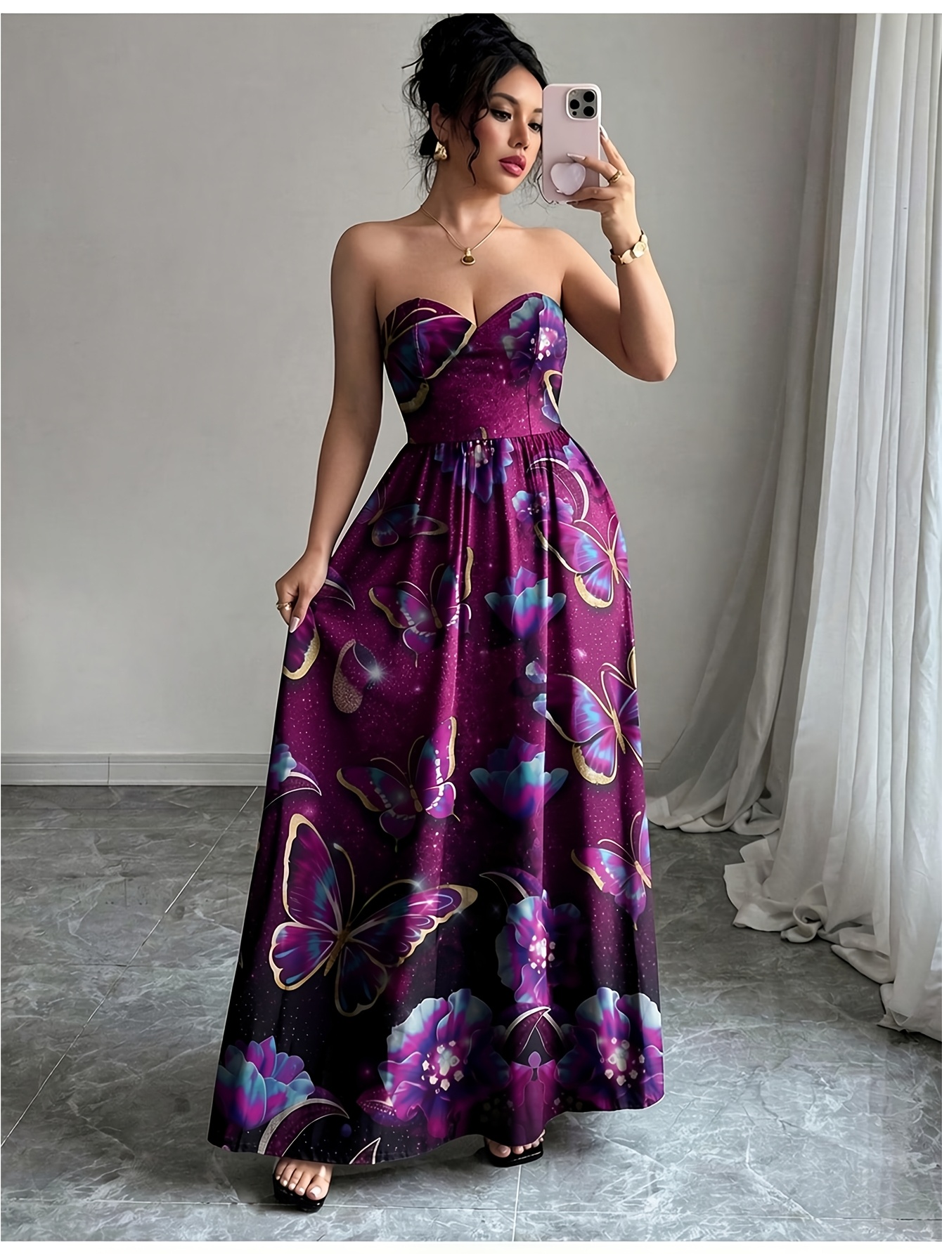 purple formal dress sold on Temu United States