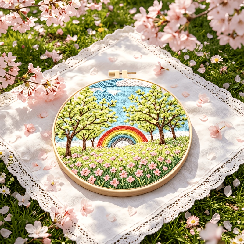 Rainbow Spring Handcraft Material Pack Embroidery Kit