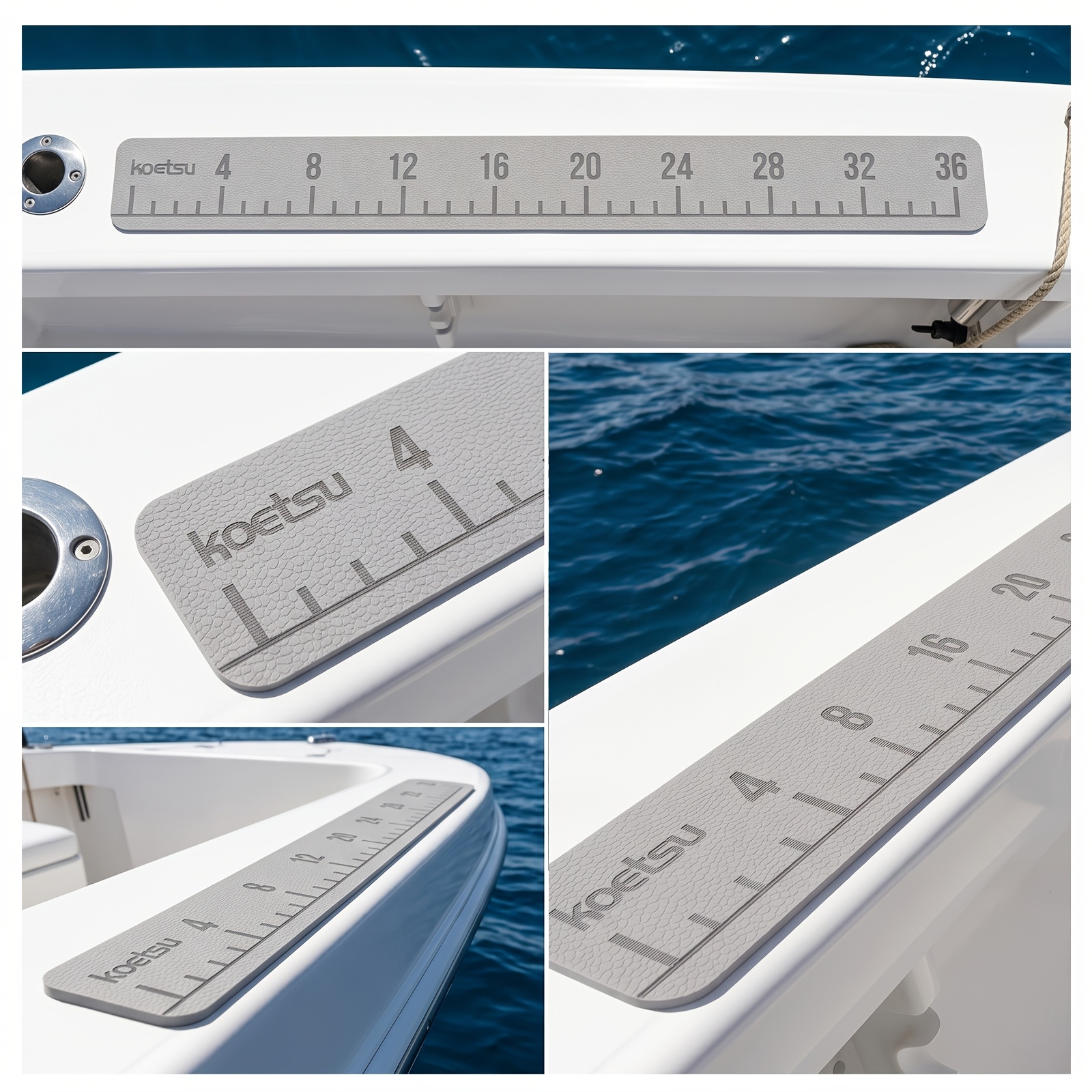 KOETSU Folding Fish Measuring Ruler, Portable Waterproof Measuring Tool