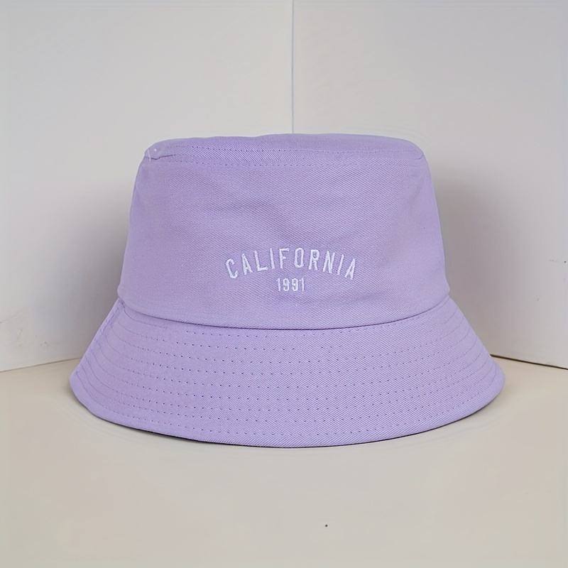 TEMU Embroidered California Bucket Hat Unisex Breathable For S And S, Summer Fashion Bucket Hat Y2k Couple Gift For Men And Women