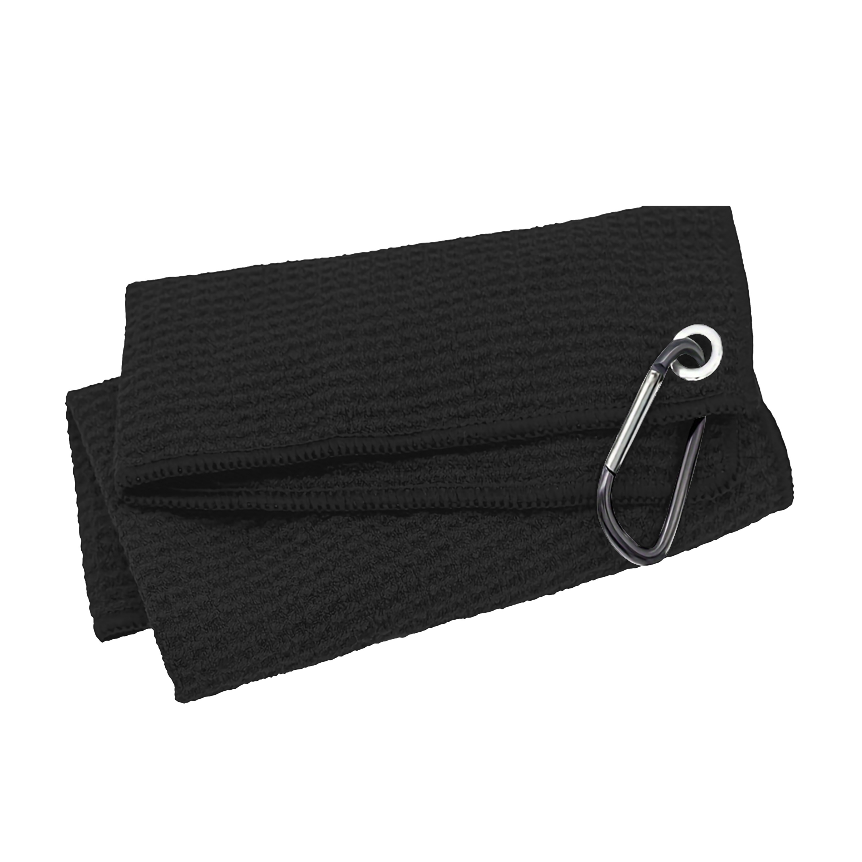 Image of 1pc Golf Towel | Premium Microfiber Fabric | Waffle Pattern | With Heavy Duty Clip | Golf Towel For Men And Women | 11.81x11.81in/30x30cm | In, Grey