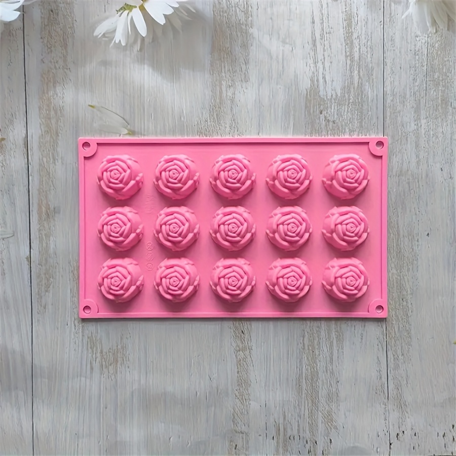 E-shop 1/2 Stück Mini Rosen Silikonform, geeignet für handgemachte Seifenherstellung, Aromatherapie, Schmuckform