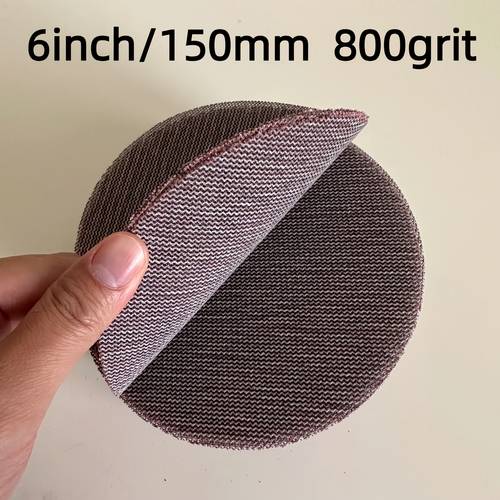 6 inch circular mesh sandpaper suitable for pneumatic sandpaper machine 150mm 5 91 inch anti clogging mesh back velvet