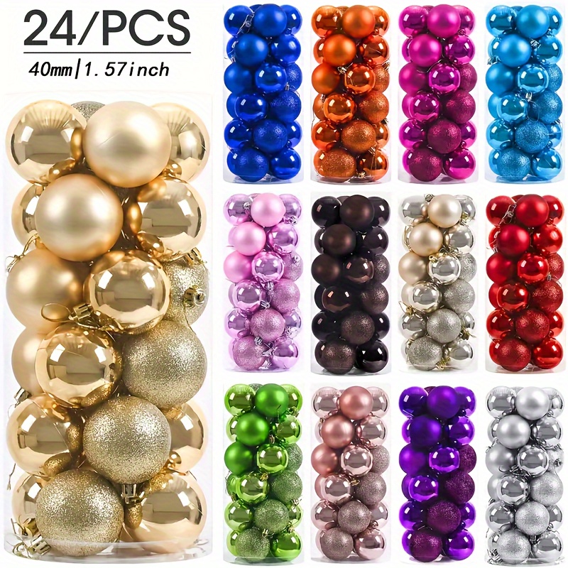 

Christmas Ball Ornaments Unbreakable Christmas Ornaments Set Decorations For Tree Balls 40mm/1.57